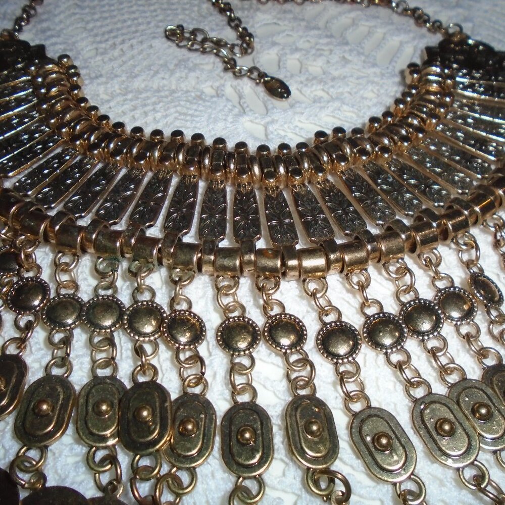 Large Bib Style Statement Necklace - image 2